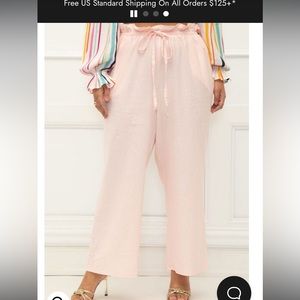 Tie waist linen pants